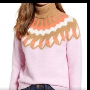 J.Crew Fair Isle Turtleneck Sweater - sz small
